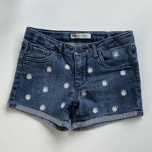 Levi’s Daisy Floral Embroidered Shorty Short Sz 10.